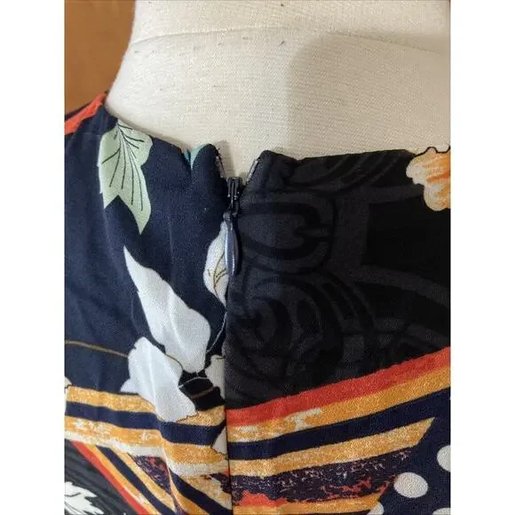 Lulus‎ Women’s Navy Floral Print Maxi Dress Sz S New Short Sleeve Garden Party ￼ - Picture 10 of 14